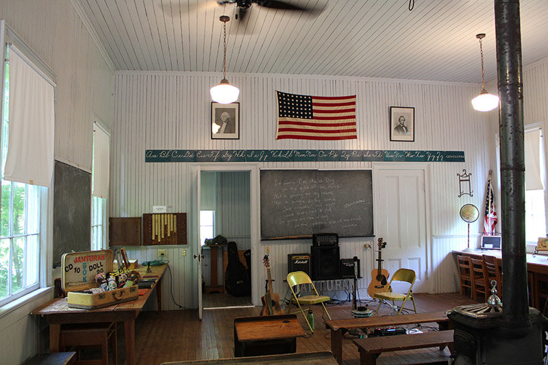 The Rock Valley Schoolhouse was carefully preserved by a committee of old Rock Valley families and new residents. Inside, visitors can see what it was like to go to school in the old days.